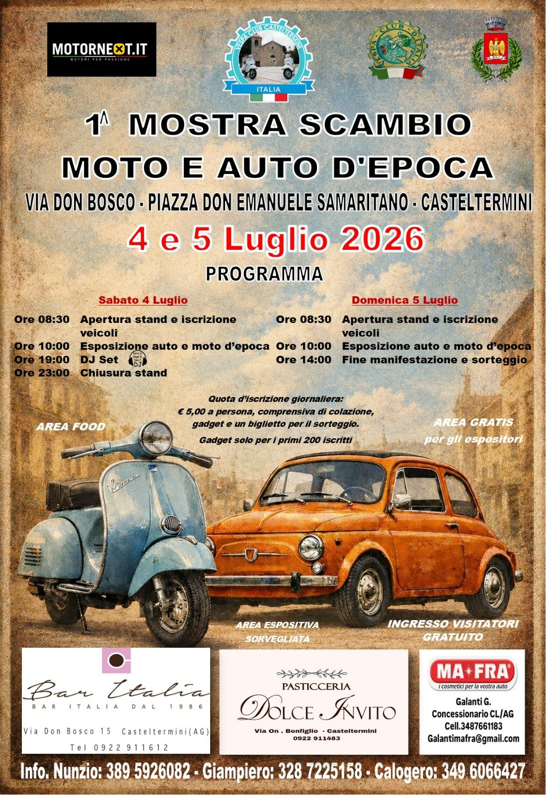 1° MOSTRA SCAMBIO MOTO E AUTO D’EPOCA