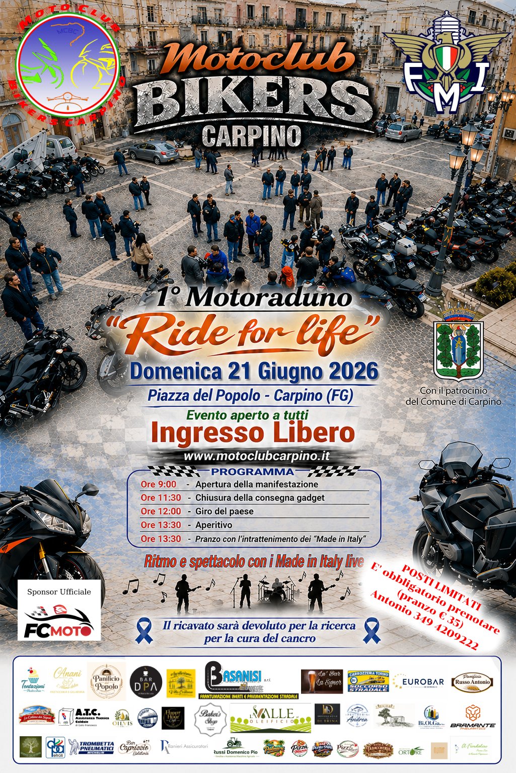 1° MOTORADUNO RIDE FOR LIFE