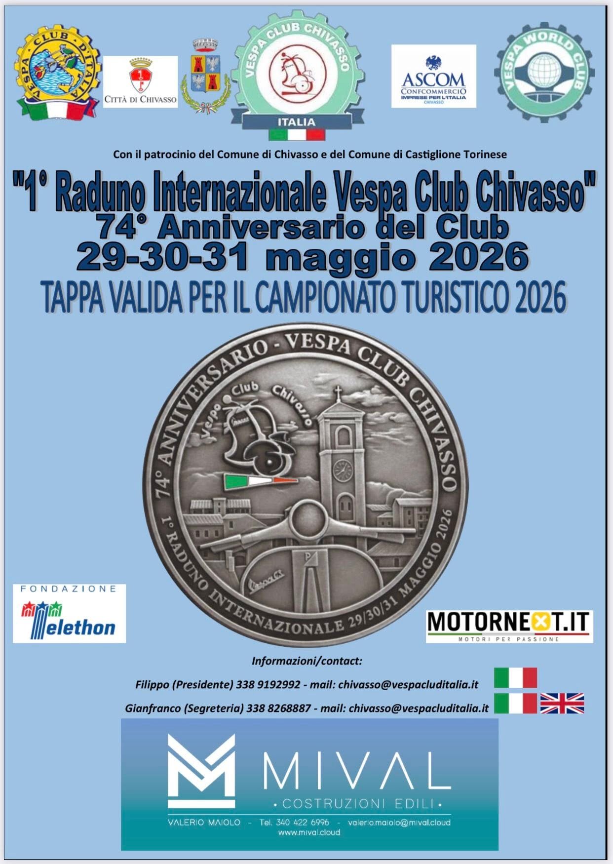 1° RADUNO INTERNAZIONALE VESPA CLUB CHIVASSO
