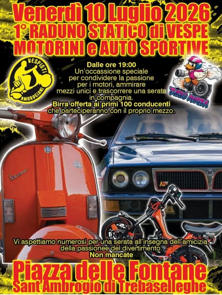 1° RADUNO STATICO di VESPE MOTORINI e AUTO SPORȚIVE