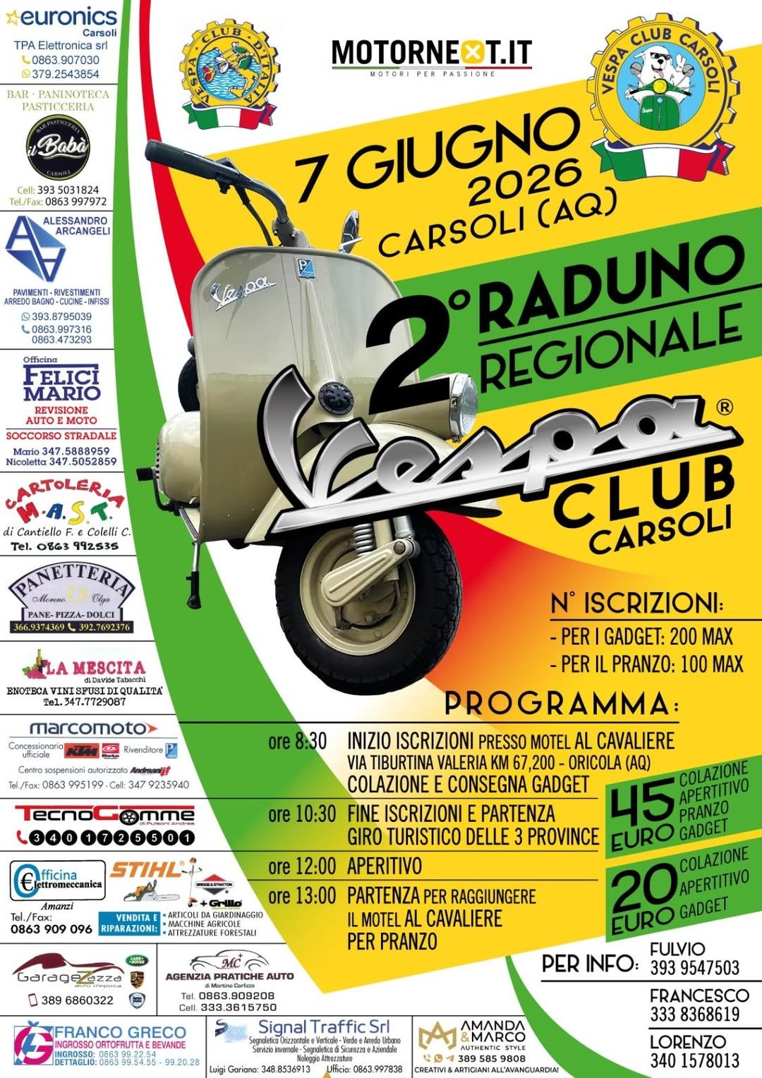 2° RADUNO REGIONALE VESPA CLUB CARSOLI