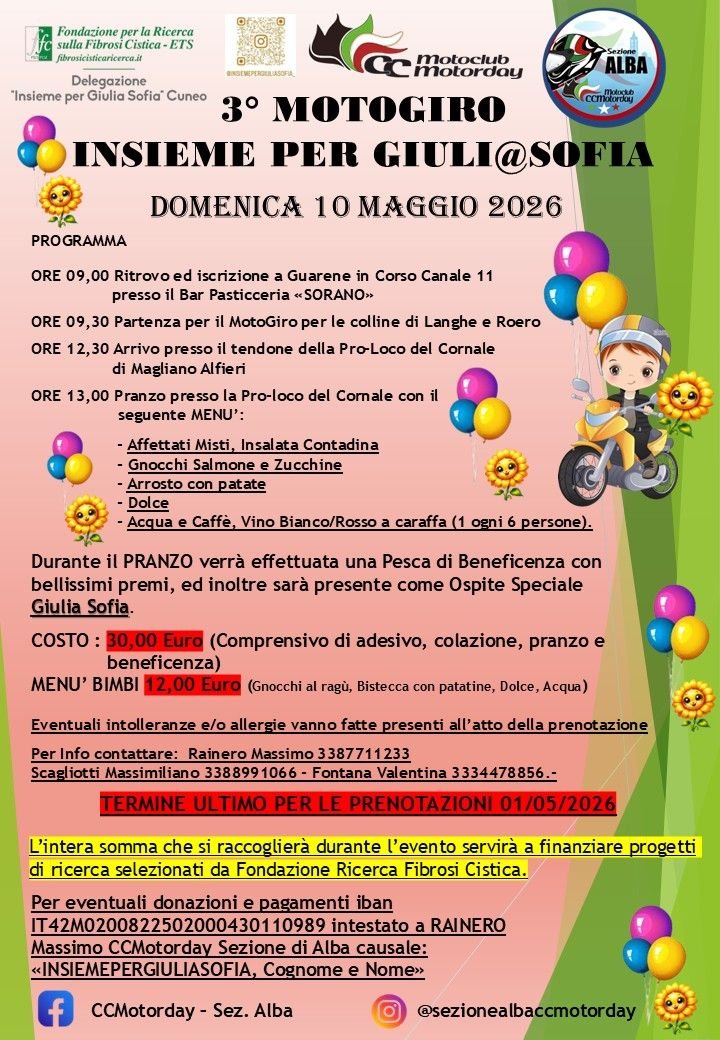 3° MOTOGIRO INSIEME PER GIULI@SOFIA