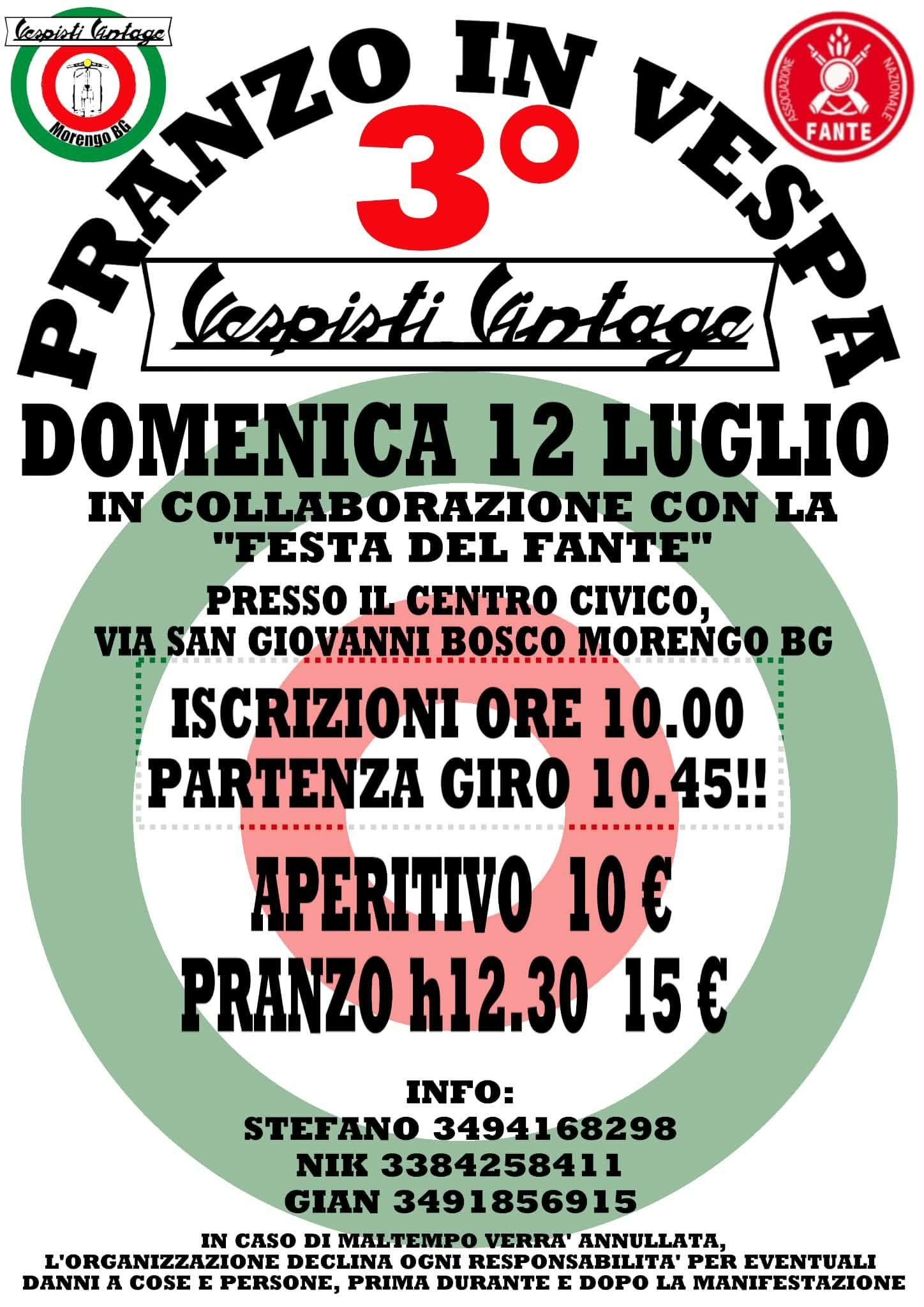 3° PRANZO IN VESPA