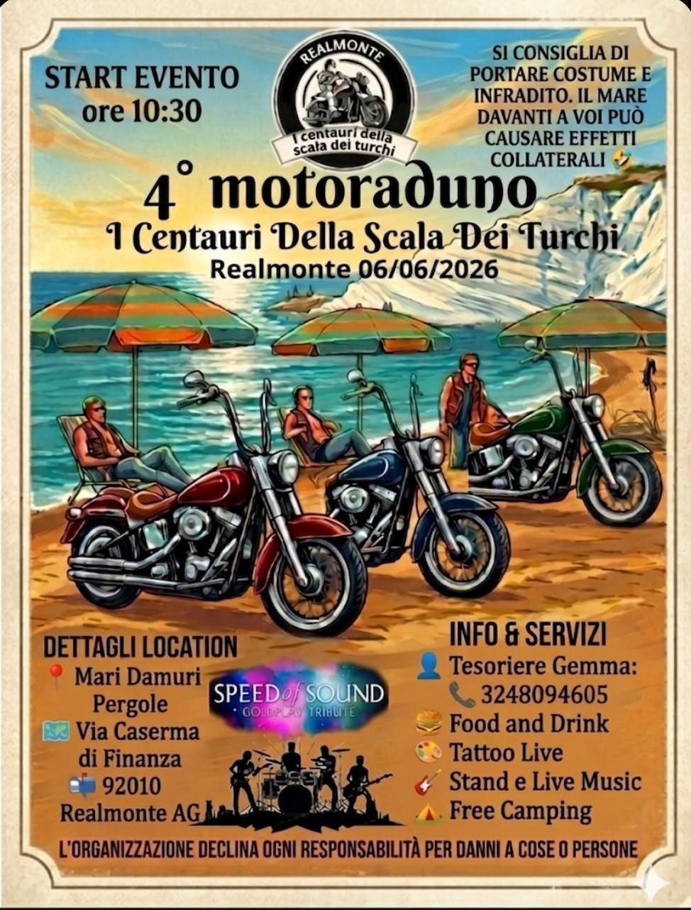 4° MOTORADUNO I CENTAURI DELLA SCALA DEI TURCHI