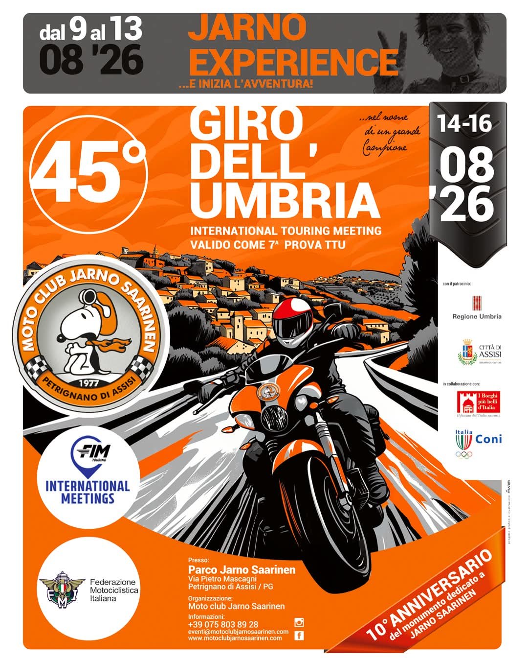 ​45° GIRO DELL’UMBRIA & JARNO EXPERIENCE 2026!