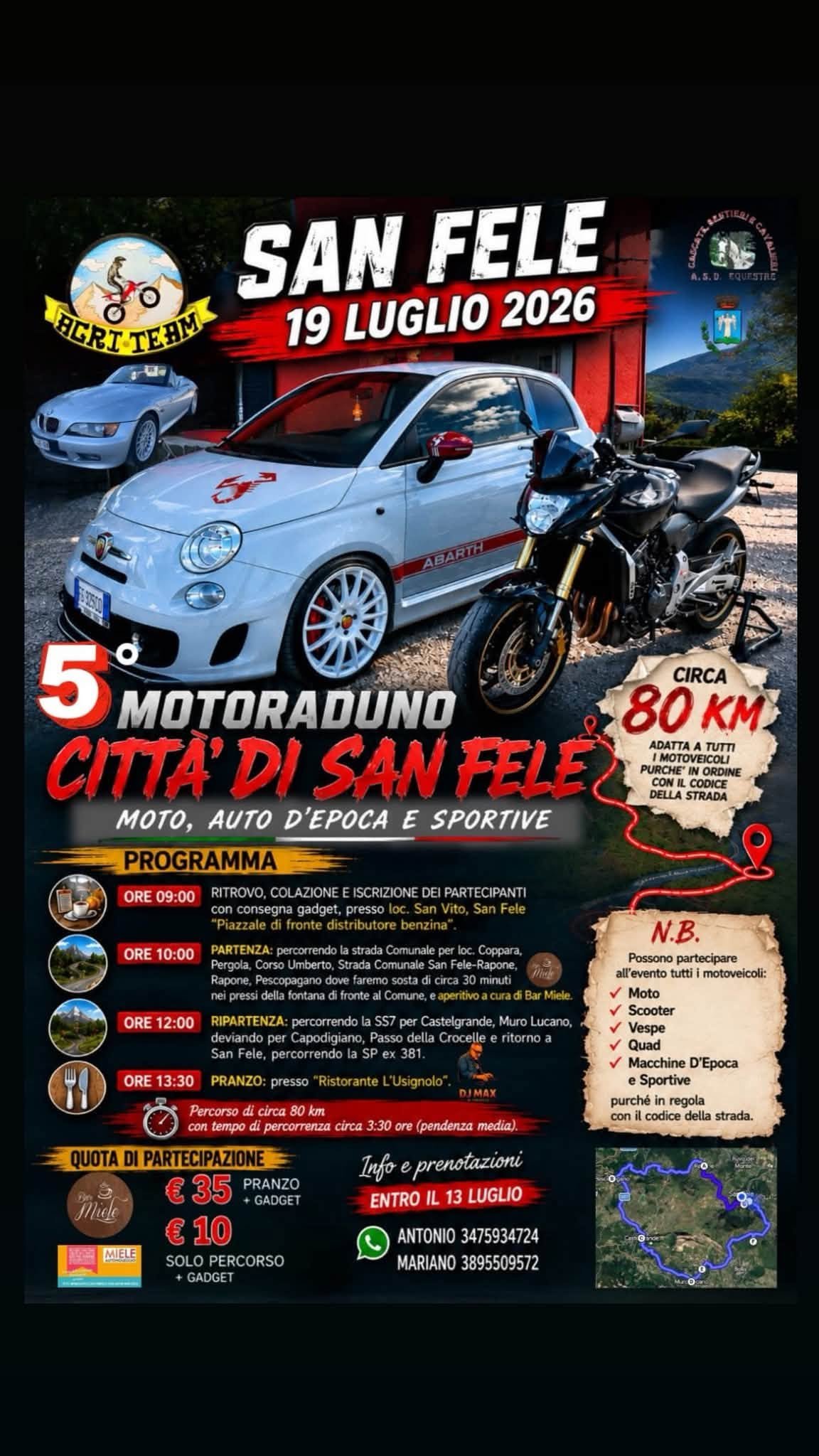 5° MOTORADUNO CITTA’ DI SAN FELE