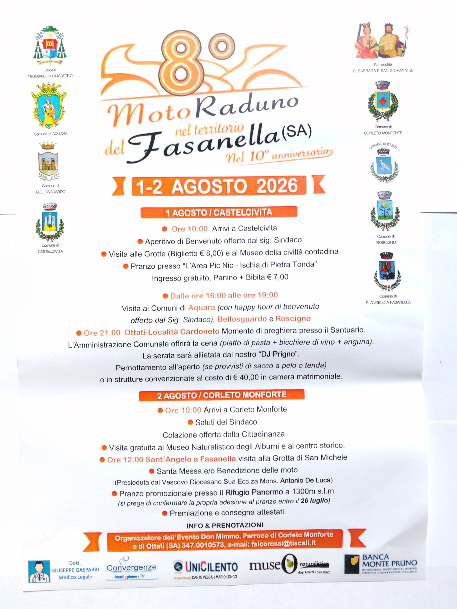 8° MOTORADUNO NEL TERRITORIO DEL FASANELLA