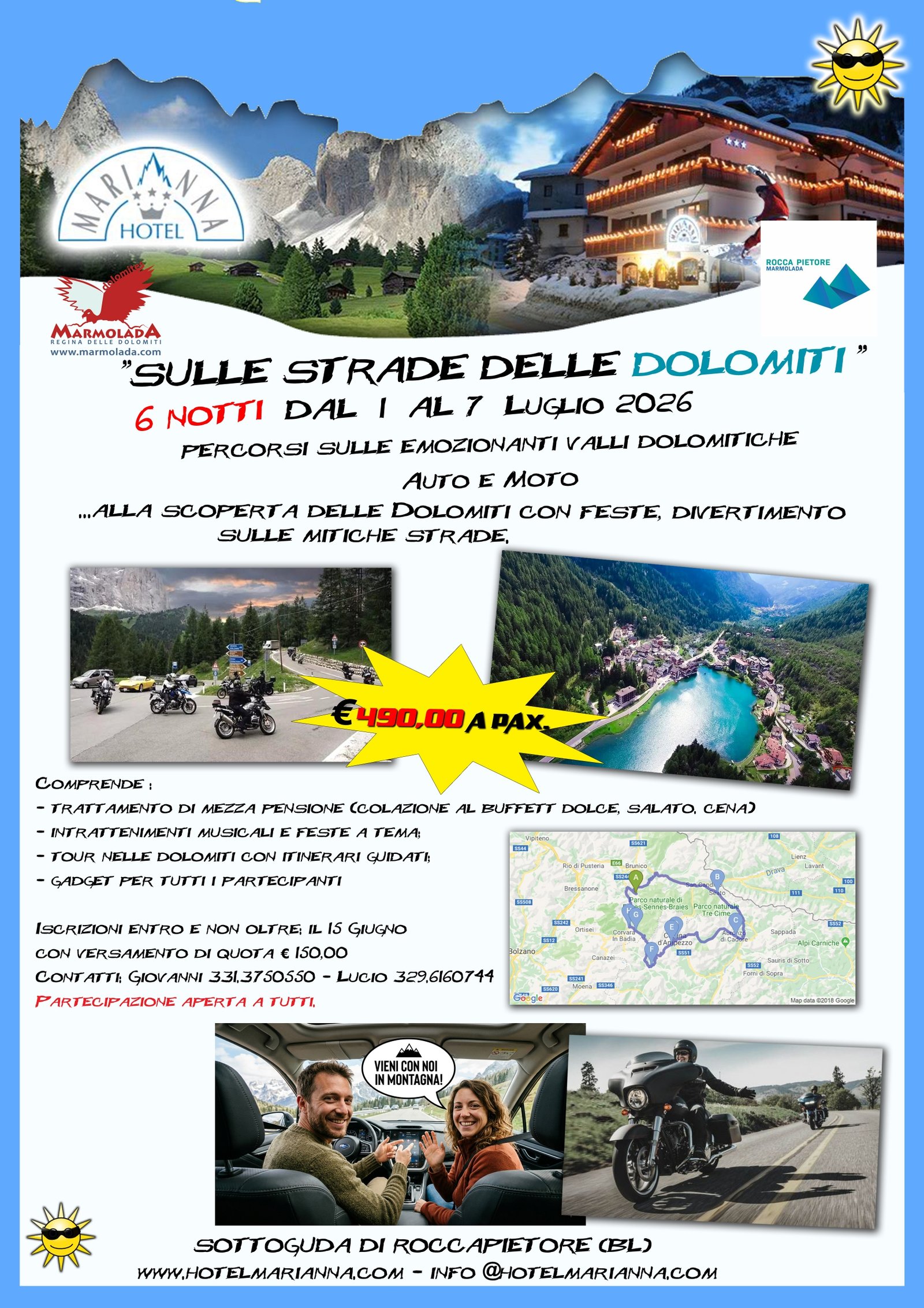 DOLOMITI IN AUTO E MOTO: IL TOUR 2026
