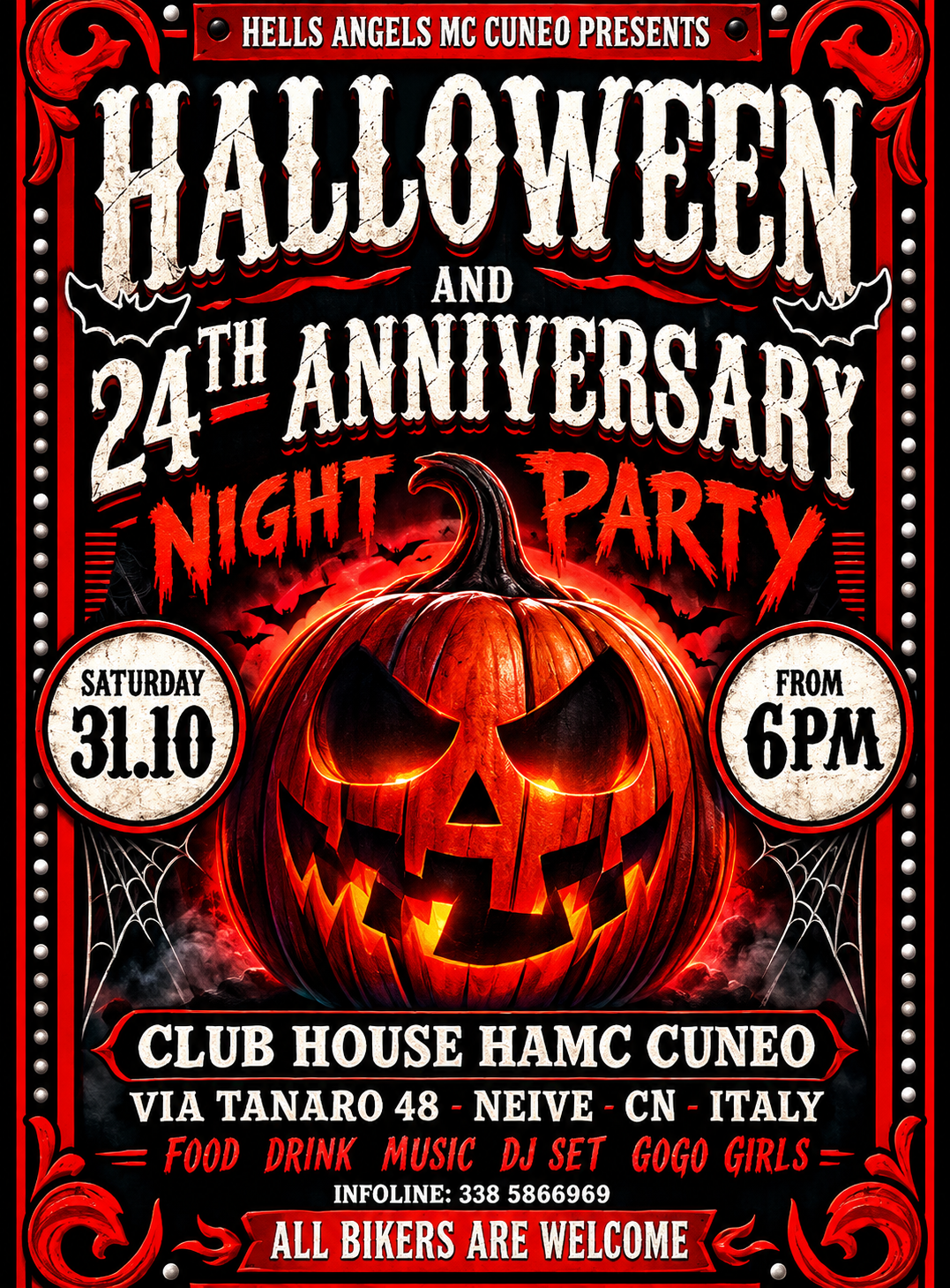 HALLOWEEN AND 24° ANNIVERSARY NIGHT PARTY