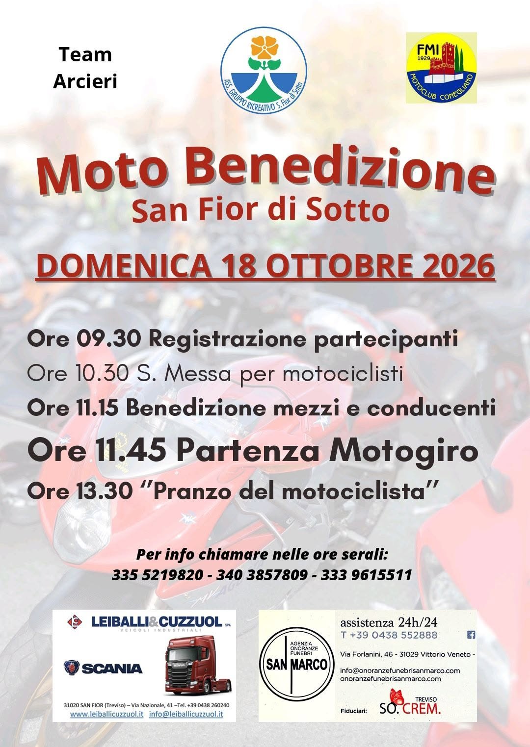 MOTO BENEDIZIONE TEAM ARCIERI