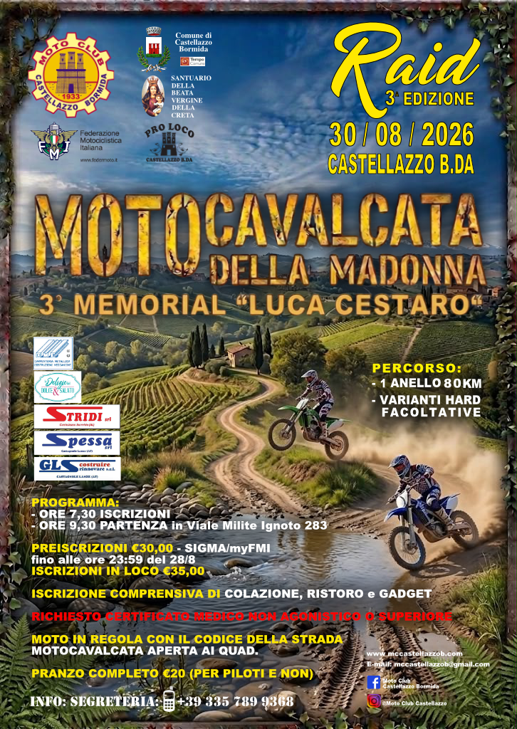 MOTOCAVALCATA DELLA MADONNA 2026