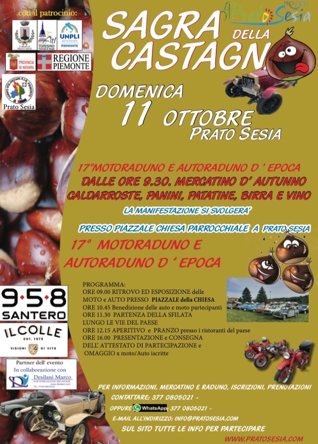 MOTORADUNO E AUTORADUNO PRATO SESIA – SAGRA DELLA CASTAGNA