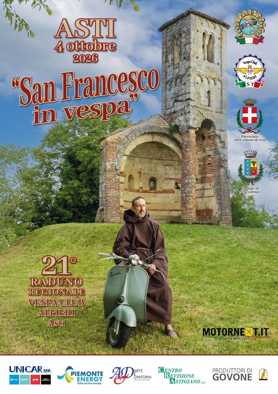 San Francesco in Vespa con gli Alfieri