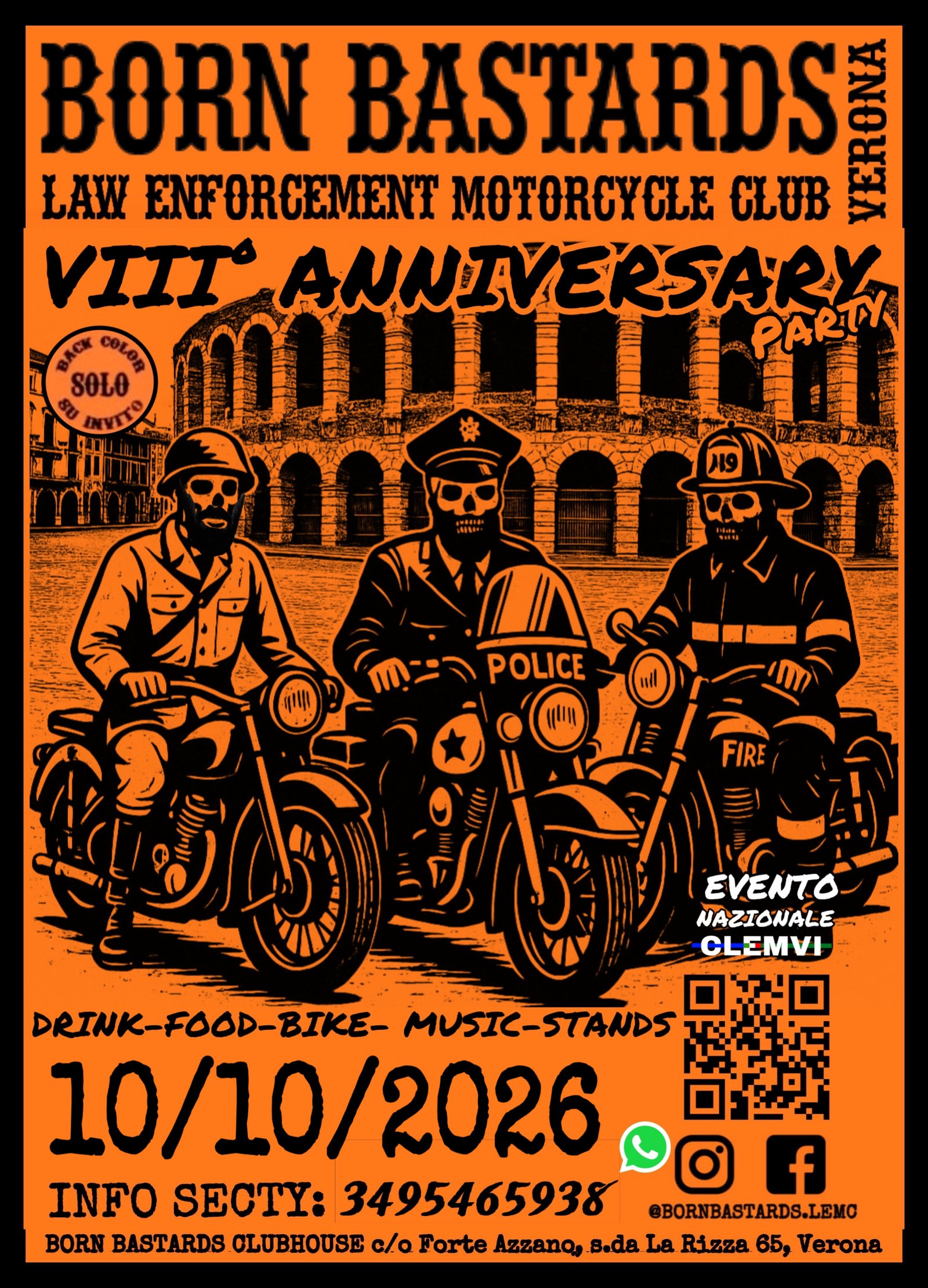 VIII ANNIVERSARY PARTY BORN BASTARDS LEMC VERONA